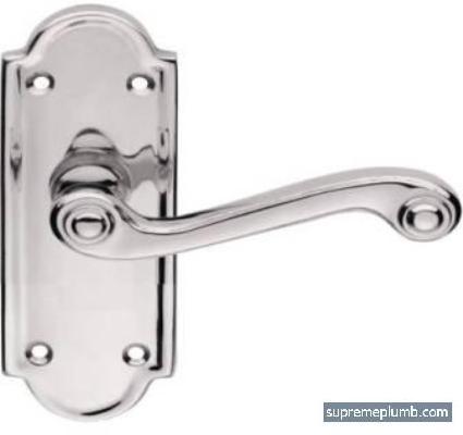 Queen Anne Lever Latch - Short Plate - Chrome Plated
